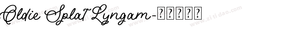 Oldie Splat Lyngam字体转换